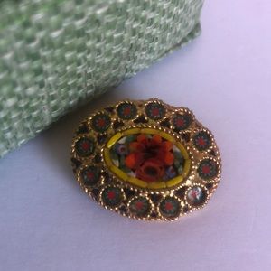 Vintage Micro Mosaic Brooch